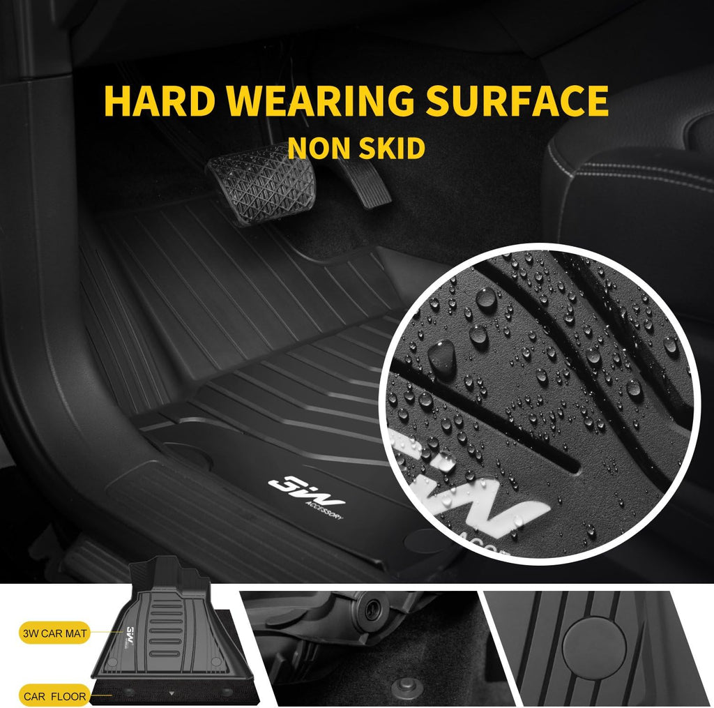 Black TPE All Weather Custom Fit Floor Liner Full Set U947