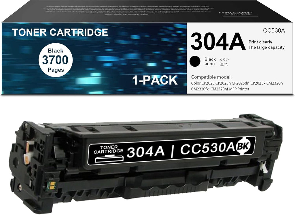 CC530A Compatible Black Toner Cartridge for HP Printer O5382