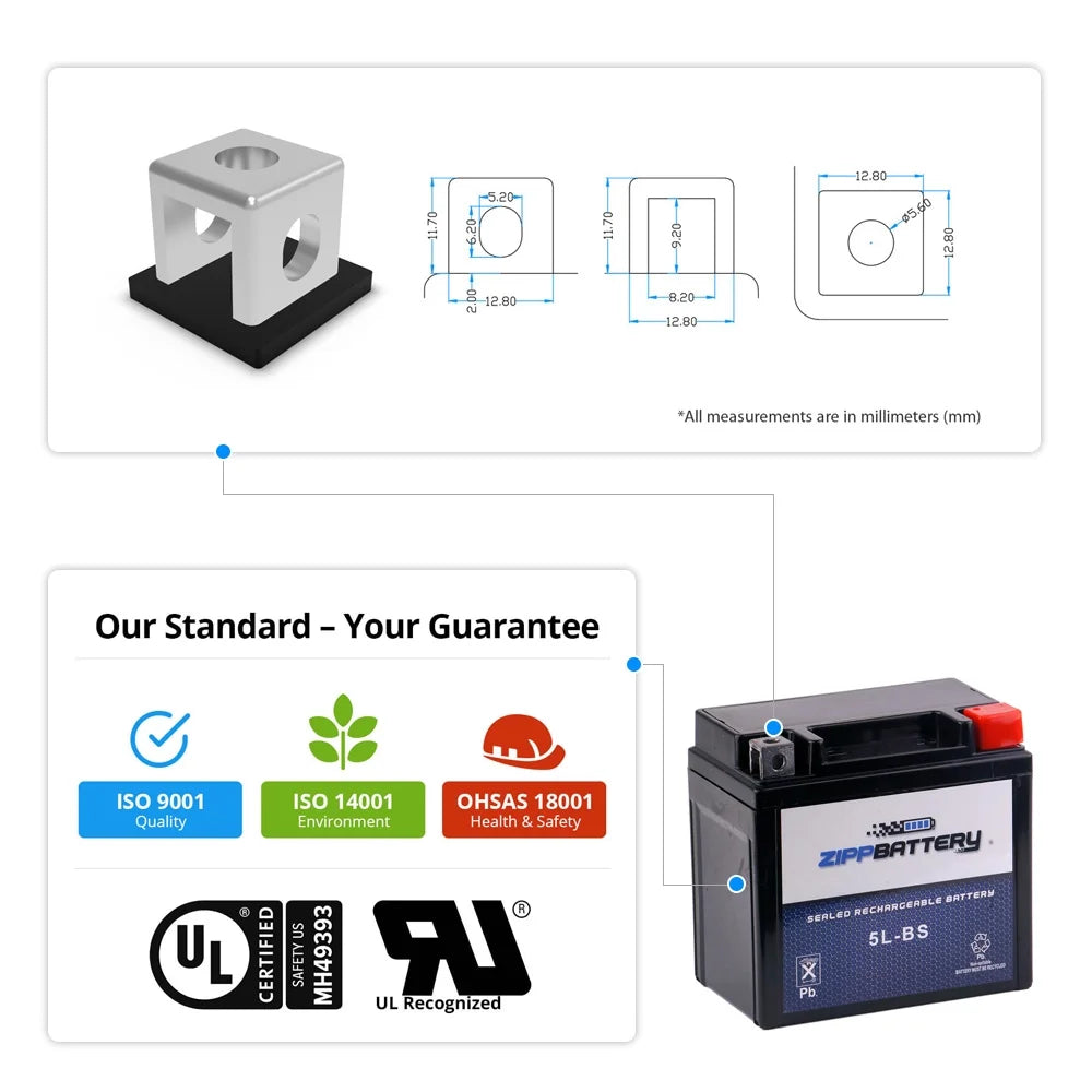 Motorcycle Battery YTX5L-BS Y6753