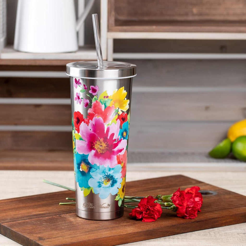 24 Oz Double Wall Vacuum Insulated Stainless Steel Tumbler Set R8926