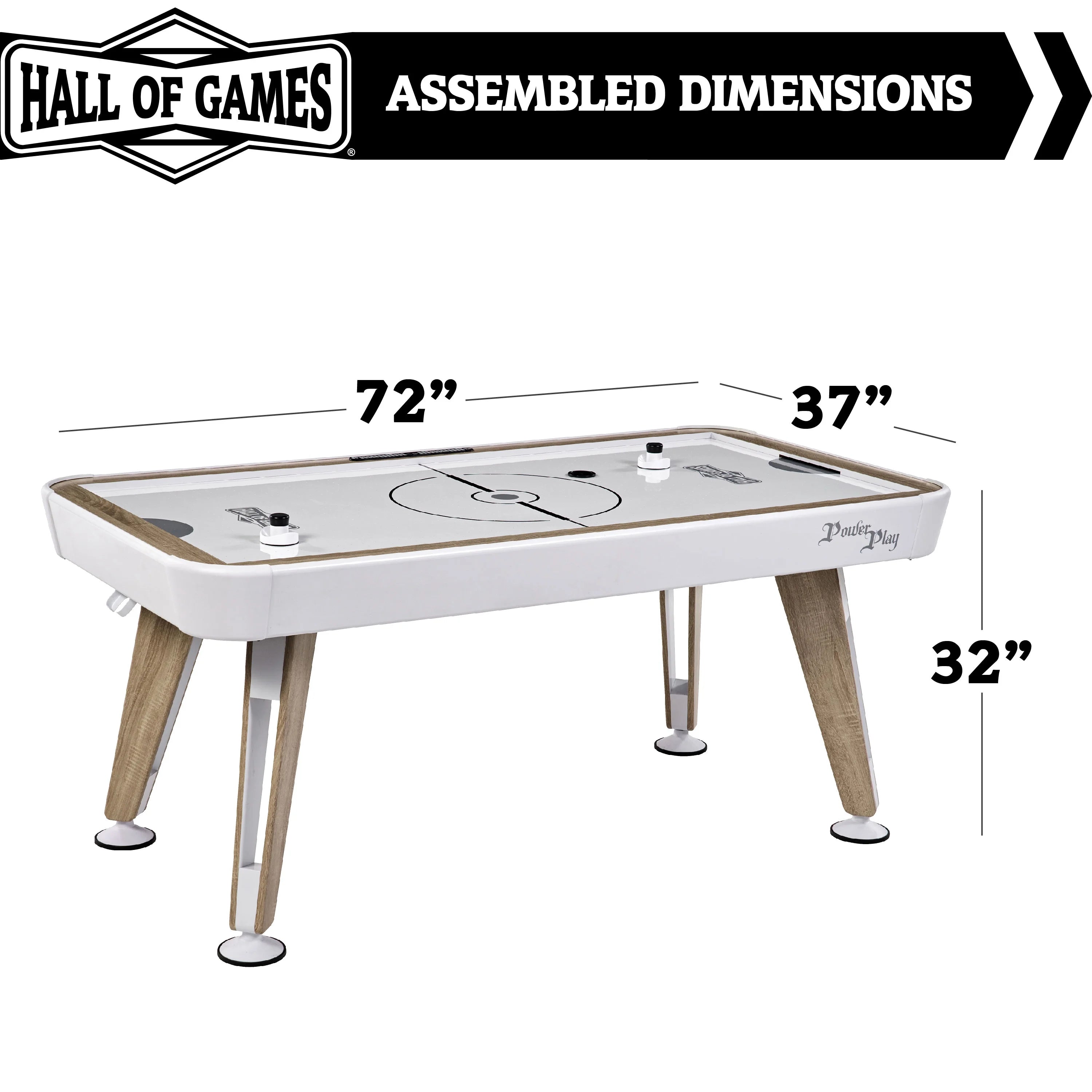 72 inch Air Powered Hockey Table with Table Tennis Top Q5121
