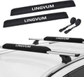 Soft Roof Rack Pads with Two 15 Ft Straps - 28” Car Carrier Racks for Kayak, Surfboard, SUP Paddleboard, Snowboard, Black Pack of 2 B33517