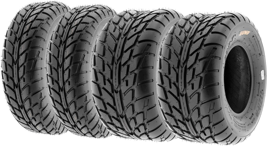 Set of 4 ATV UTV Flat Track Tires 20x7-8 Front & 18x9.5-8 Rear, 6 PR, Tubeless Y775