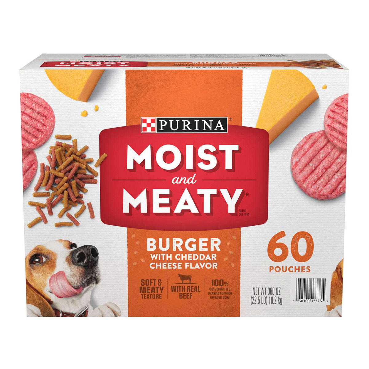 Moist & Meaty Burger with Cheddar Cheese Flavor Dry Dog Food L29408