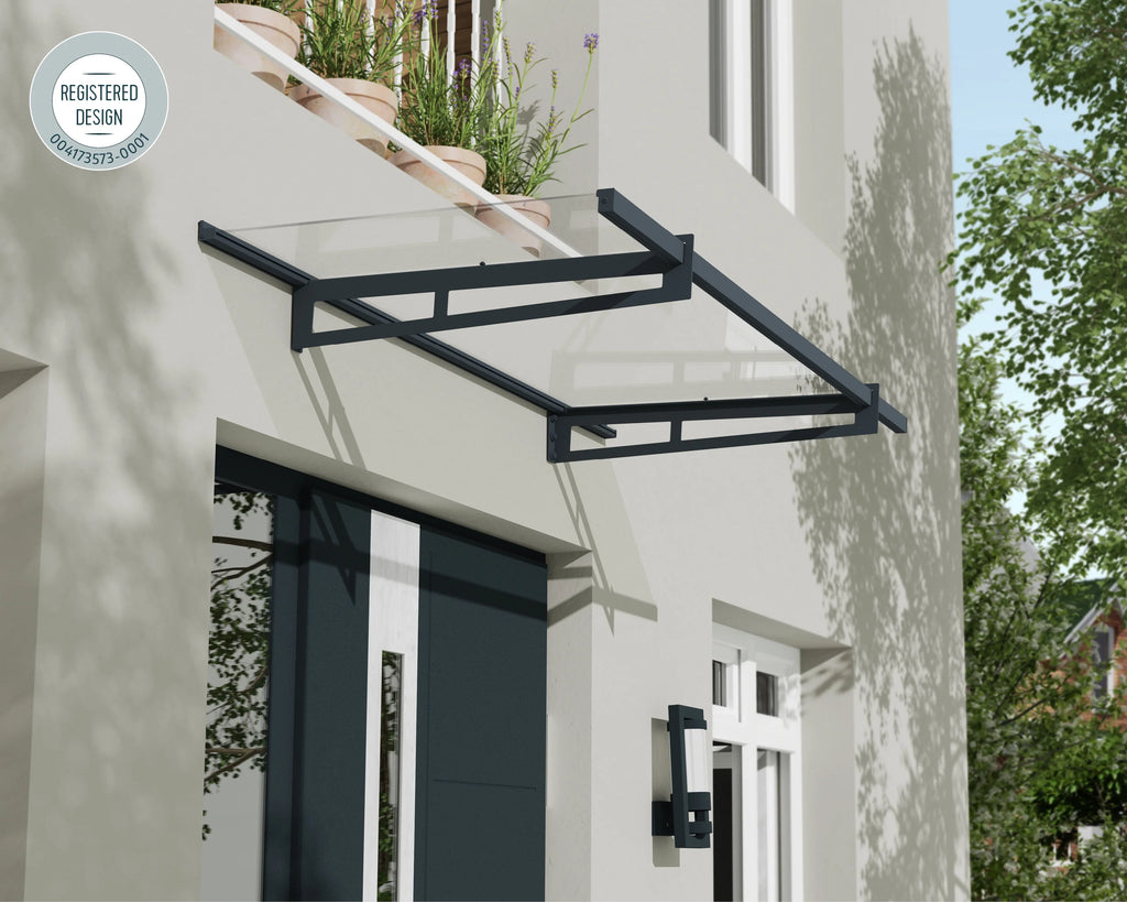 Acrylic Awning Gray/Clear N977