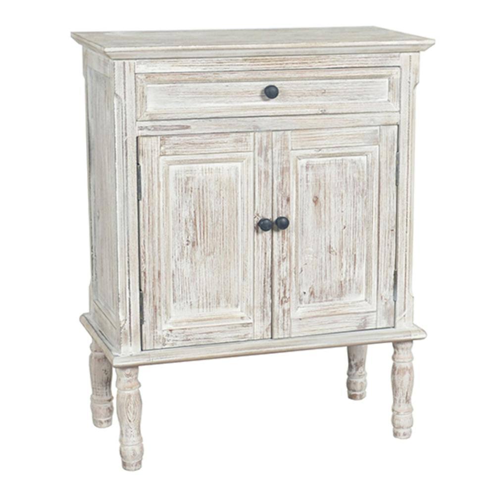 White Wood Accent Cabinet N5093