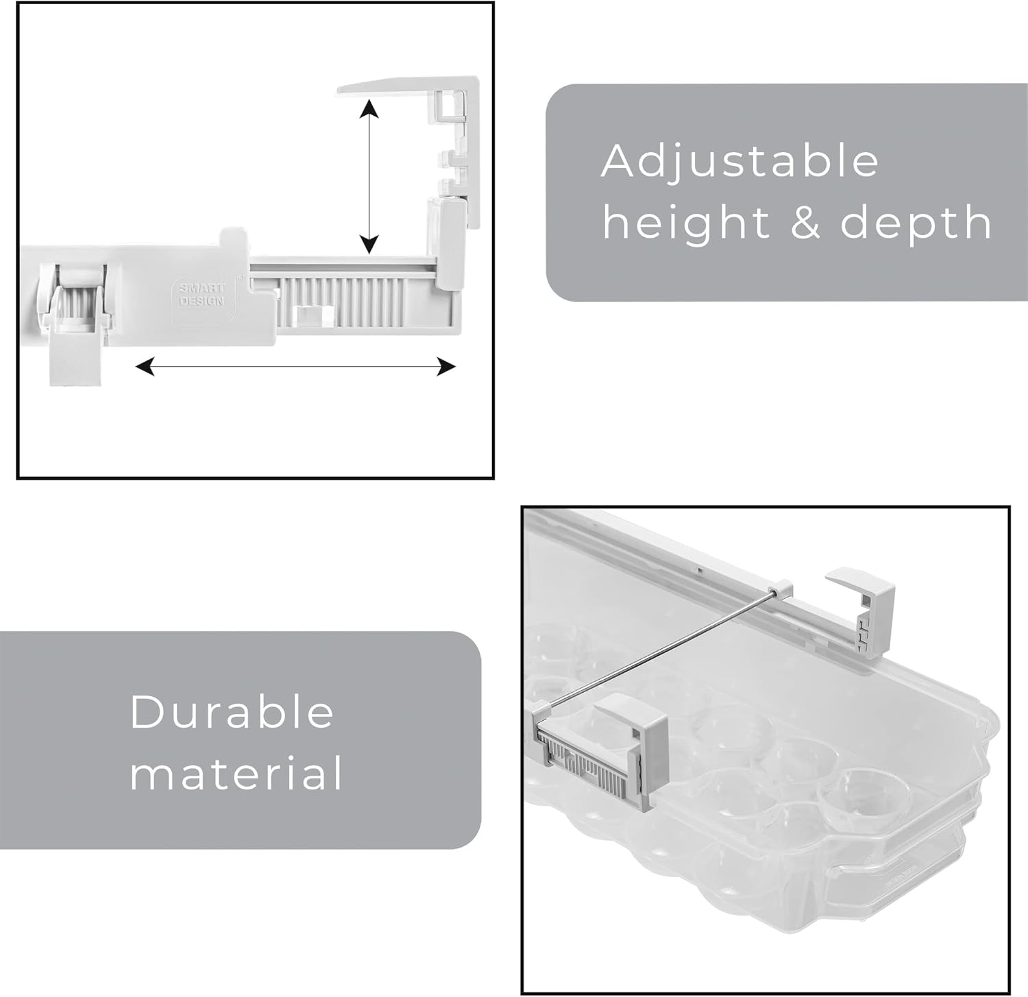 Clear Plastic Egg Drawer Set of 2 G218