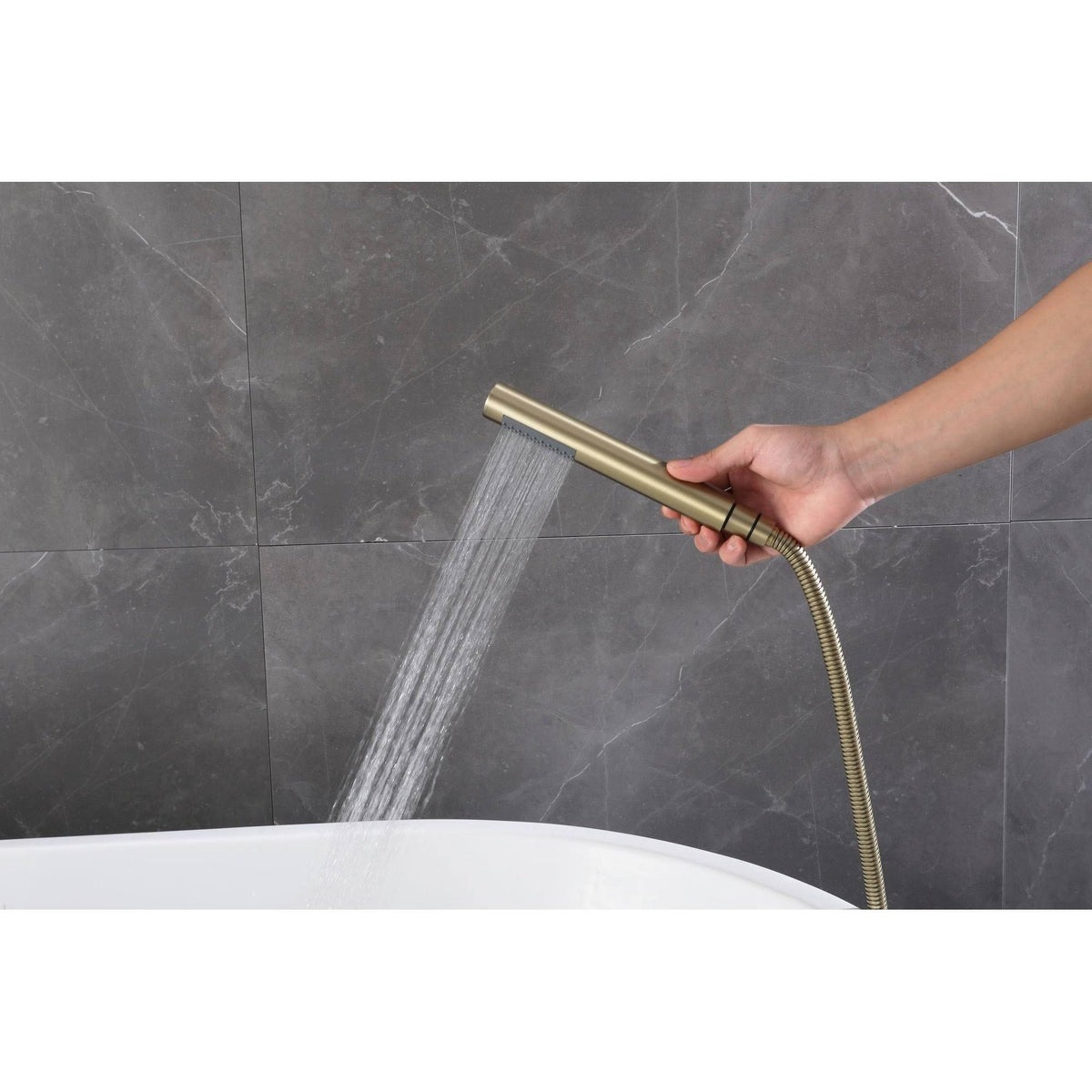 Bronze Floor Mounted Tub Filler Y527