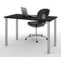 24x22 x 48x22 Table with Square Metal Legs in Black W348227