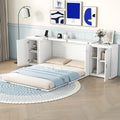 Queen Size Solid Wood Murphy Bed with USB Ports W49592