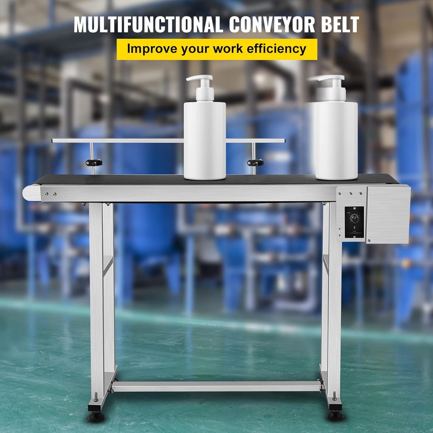 59 x 7.8 inch Stainless Steel Motorized Belt Conveyor D645572