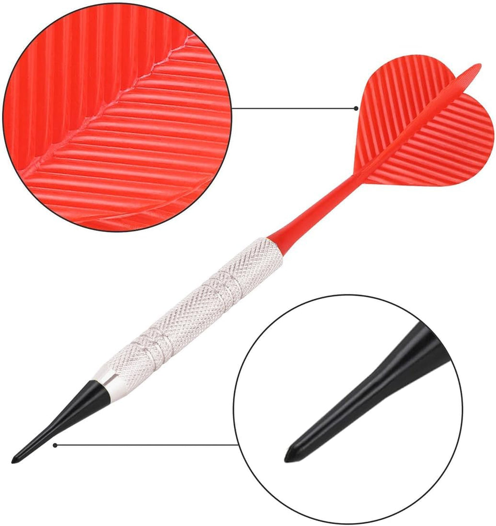 12 Pcs Dart with Plastic Soft Tip Points D116623