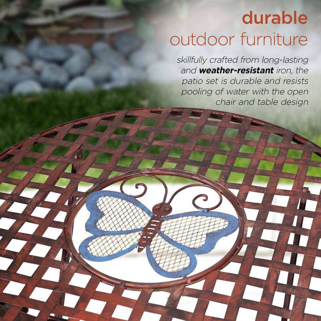 Alpine Butterfly Table and Two Chairs Bistro Set N51565