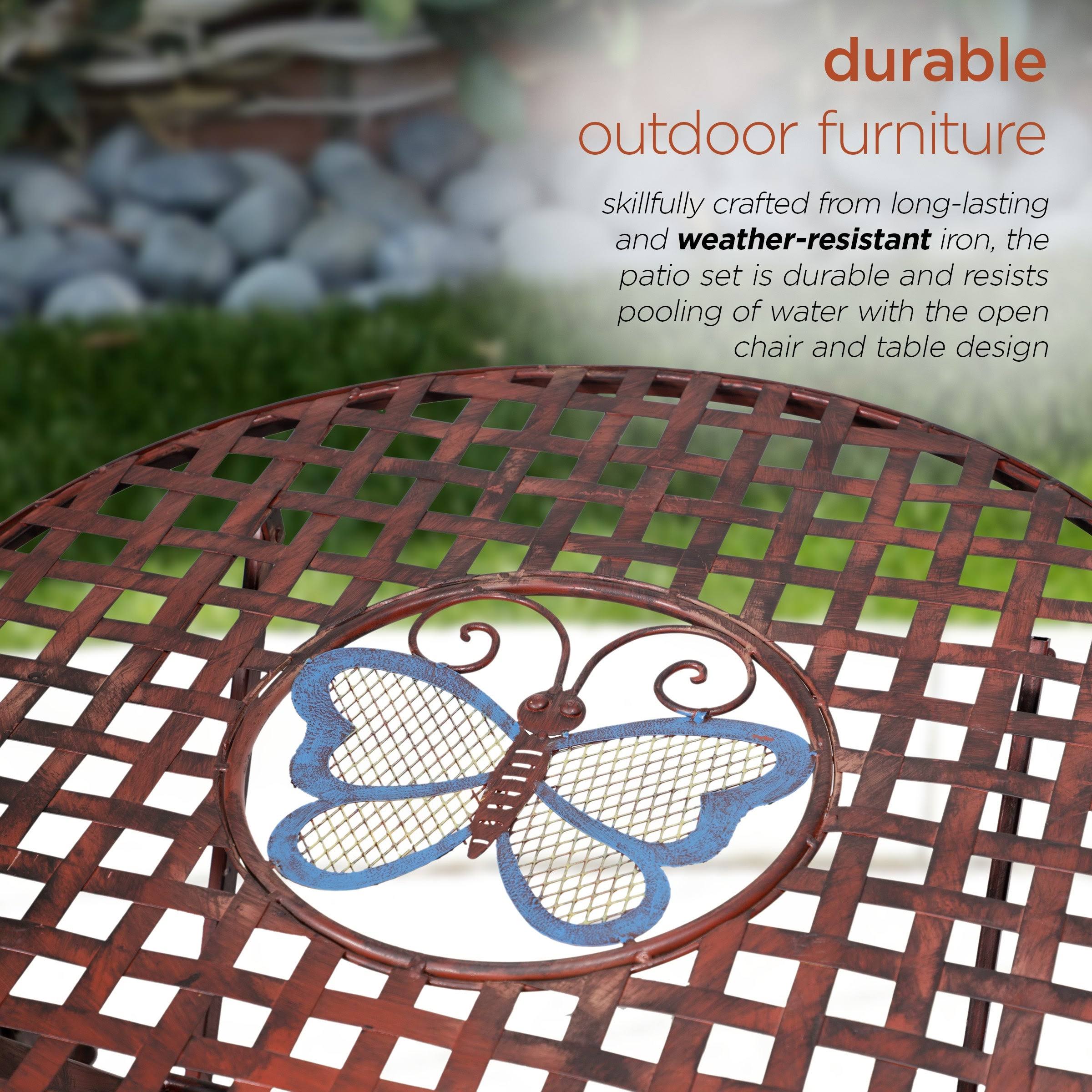 Alpine Butterfly Table and Two Chairs Bistro Set N51565