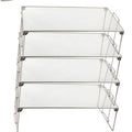 Stackable Mesh Shelving Rack (Set of 4), Silver Y746790