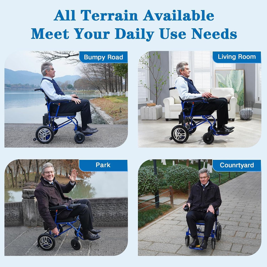 Black Lightweight Foldable Electric Wheelchair L65891