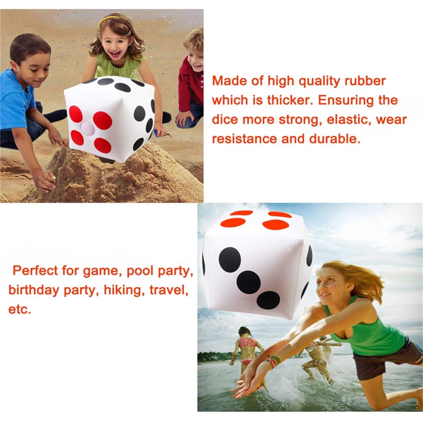 13" Jumbo Inflatable Dice Set A30100