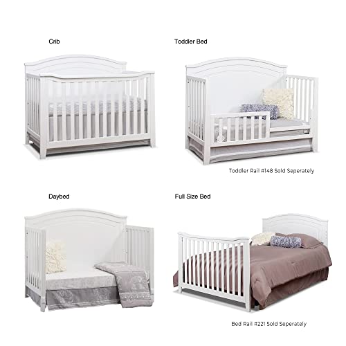 Gray Round Top 4-in-1 Convertible Wooden Crib Q963478