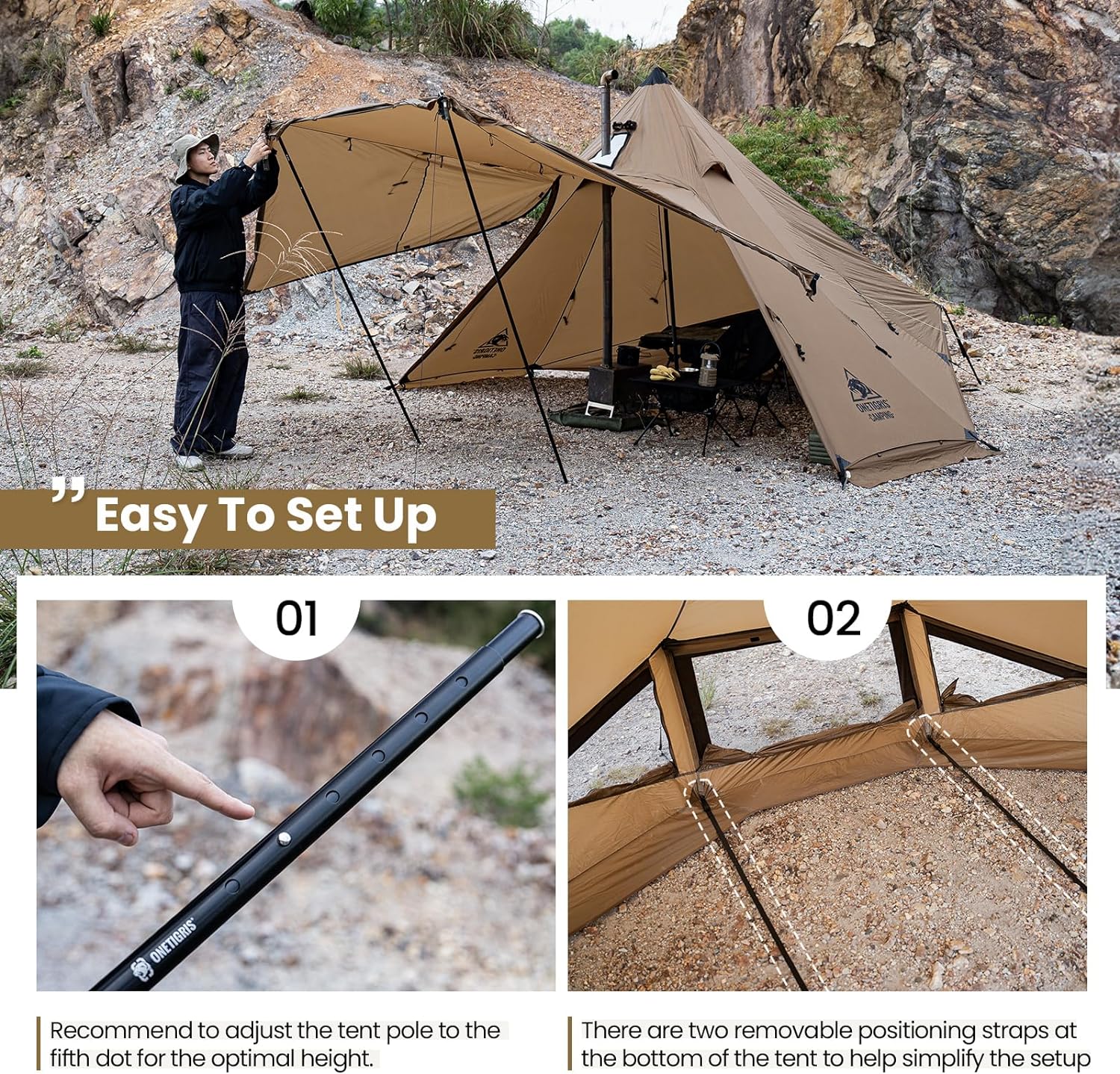 2-6 Person Hot Tent with Stove Jack E68515