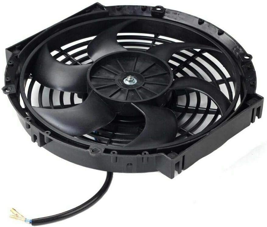 6 Row Transmission Cooler Aluminium Radiator Remote Oil Cooler with 10" Cooling Fan Mounting Kit Pack of 2 G44535