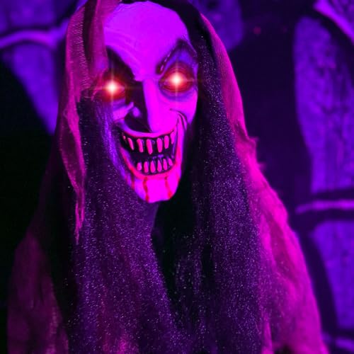 5.25-ft. Standing Gravekeeper Animatronic with Red LED Eyes and Sound Effects E682813
