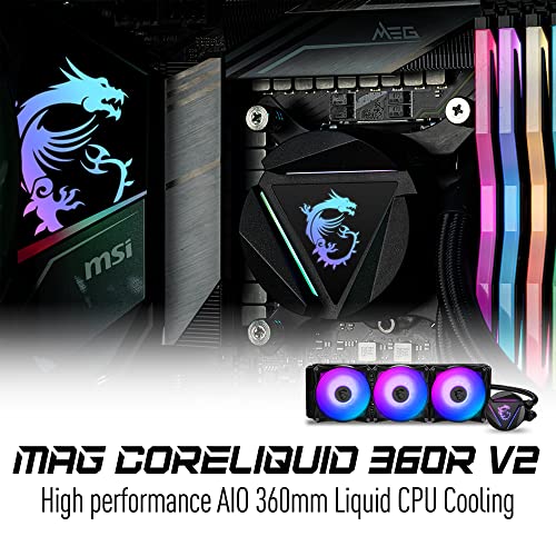 360mm AIO CPU Liquid Cooler with Triple 120mm RGB PWM Fans T69737