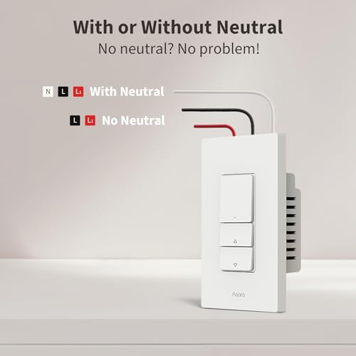 Smart Dimmer Switch, 2-in-1 Neutral, Thread/Zigbee Support, Silent On/Off Dimmer Light Switch V82956