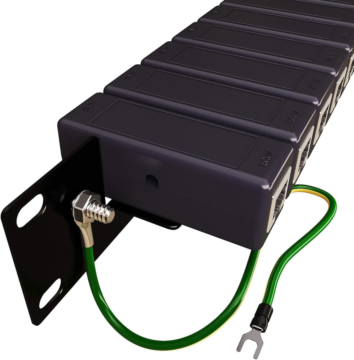 16 Port PoE+ Gigabit Ethernet Surge Protector 1U RackMount P153
