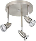 Modern 3-Light Ceiling Canopy, Brushed Nickel F6424