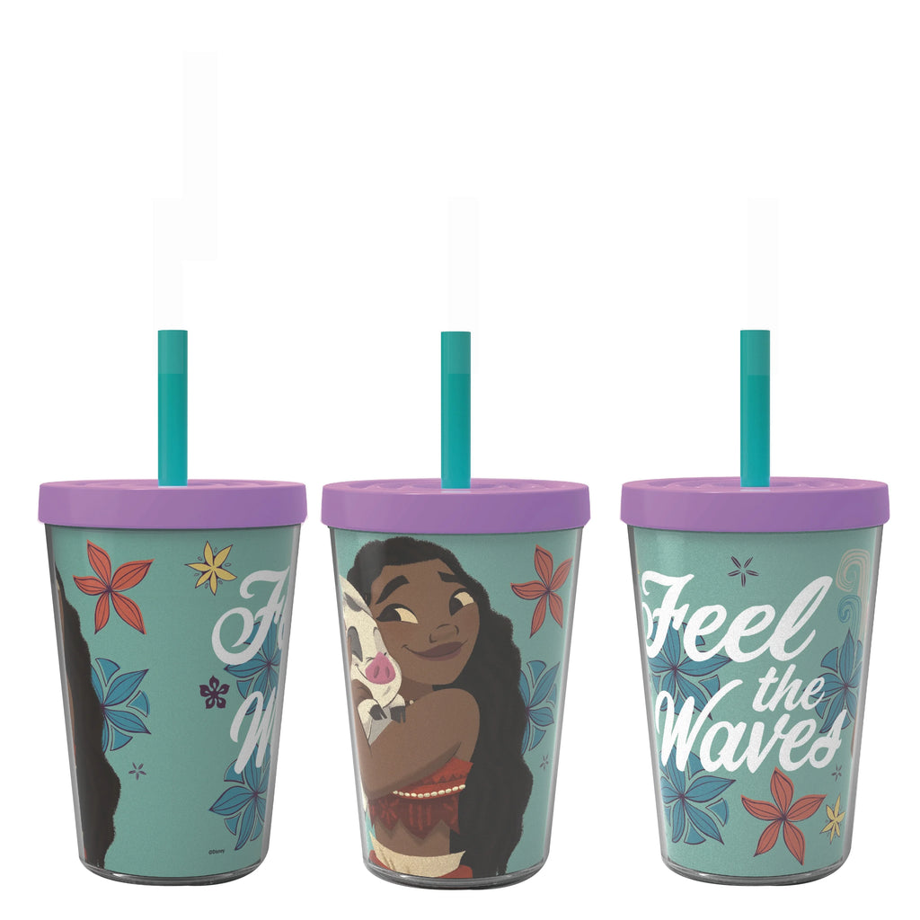2 pcs 13 oz Kids Straw Tumbler Plastic Double Wall Insulated D947890