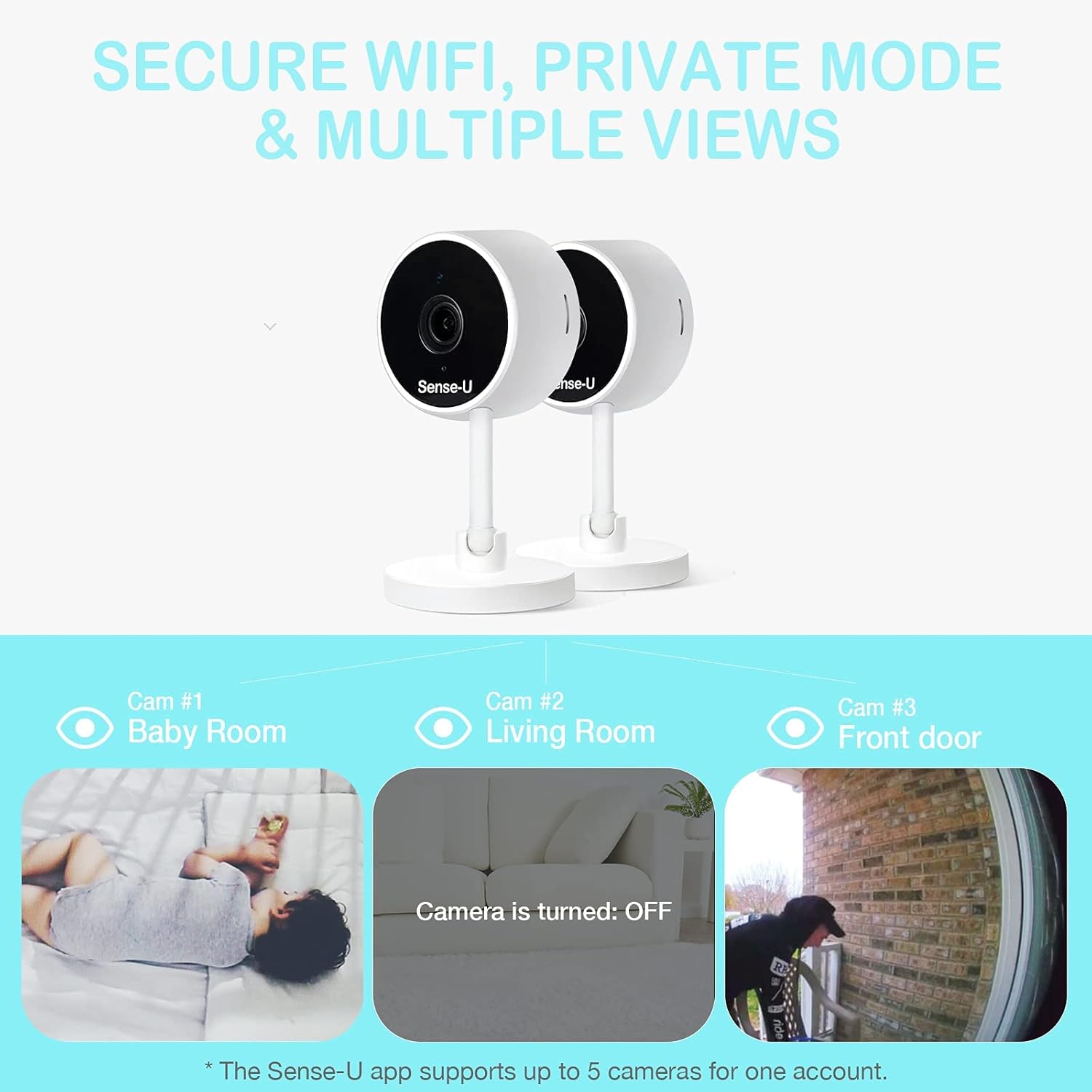 1080P HD WiFi Video Baby Monitor with Night Vision and 2-Way Talk V65847