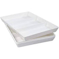 White 3-Section Plastic Serving Tray, Set of 3 A57238