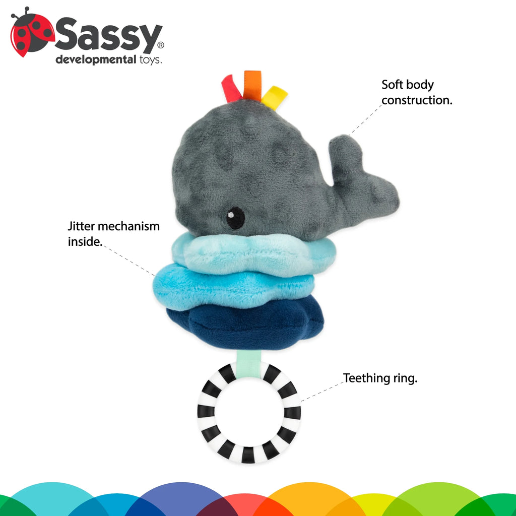 Sensory Pull Down Stroller Toy with Vibrating Upward Motion C220944