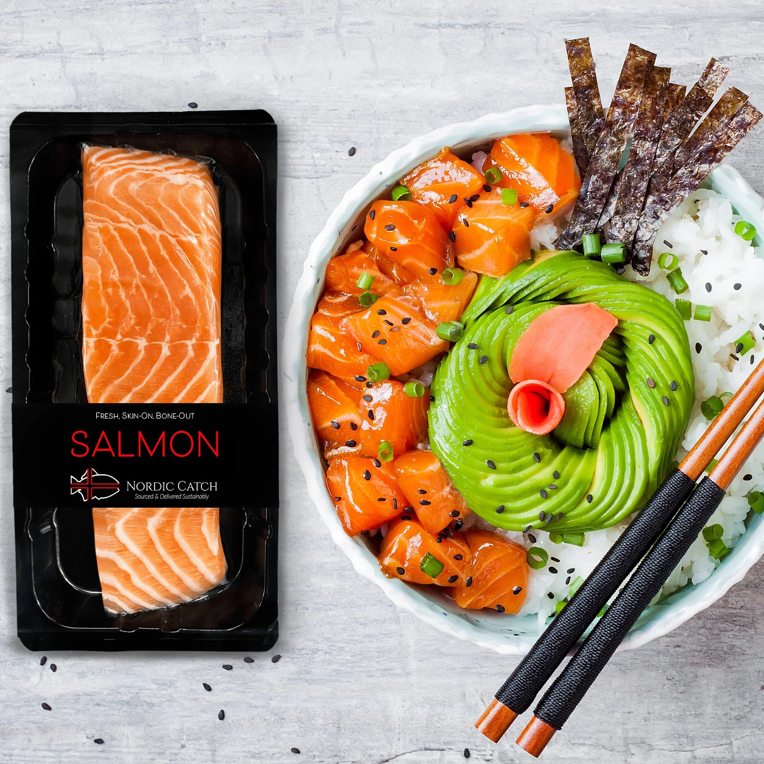 Sashimi Grade Salmon Fillet 10.6oz O525