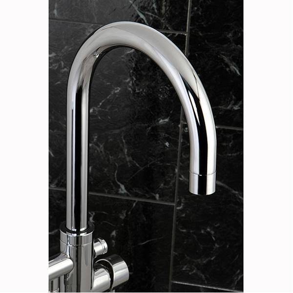 Polished Chrome Floor Mount Tub Filler with Hand Shower E31541