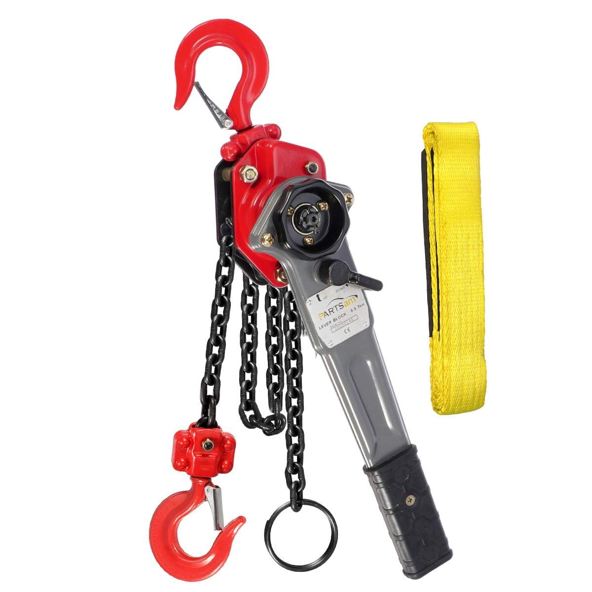 Lever Hoist Come Along 1/2 TON 5FT Lift 2 Heavy Duty Hooks F899