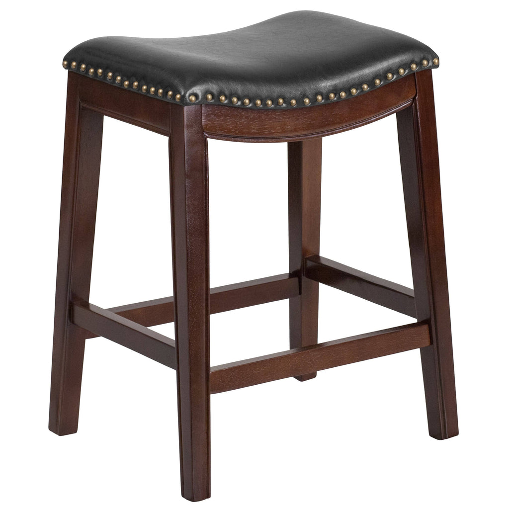 Cappuccino Wood Counter Height Stool W2492