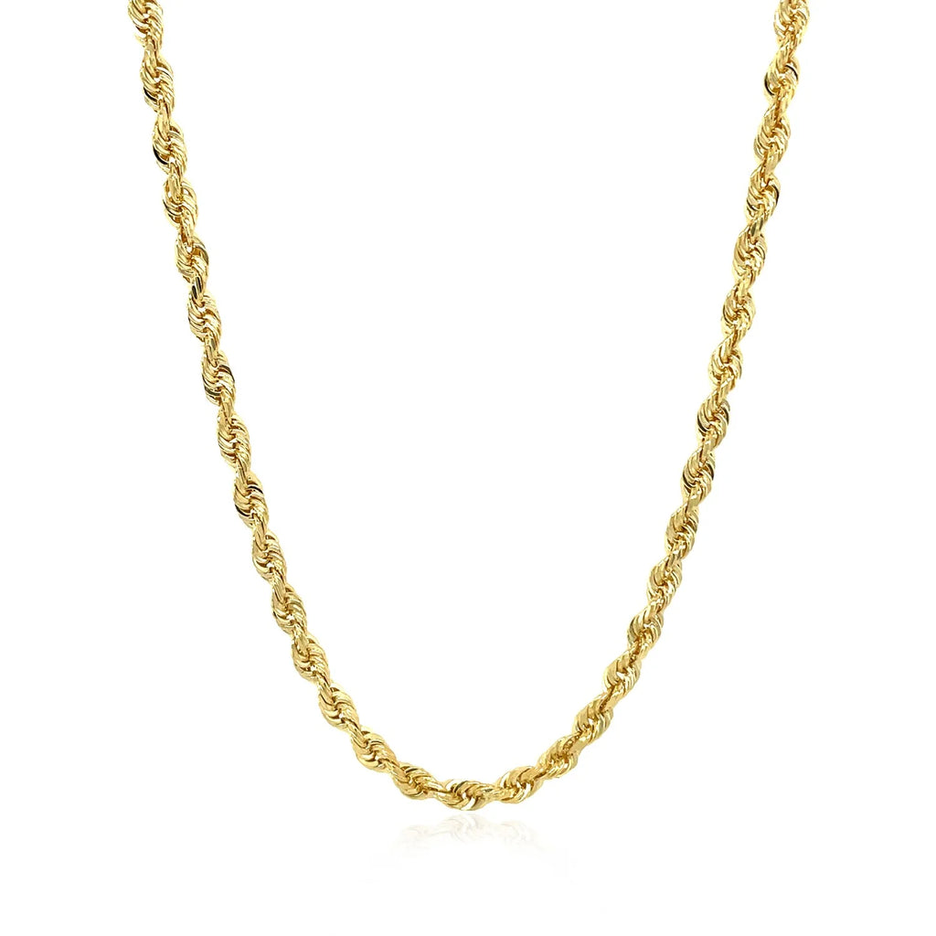 14k Yellow Gold Diamond Cut Rope Chain 20 in N30420