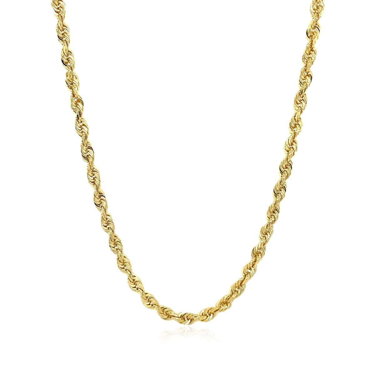 14k Yellow Gold Diamond Cut Rope Chain 20 in N30420