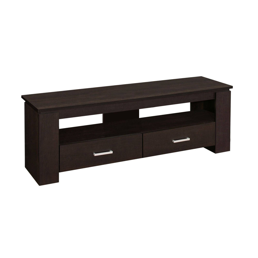 Cappuccino Brown Rectangular TV Stand with Storage Drawers Q7517
