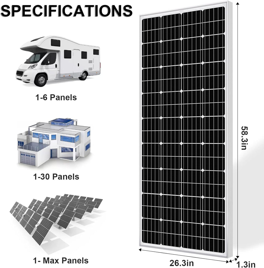 195 Watt 12 Volt Monocrystalline Solar Panel Module D434476