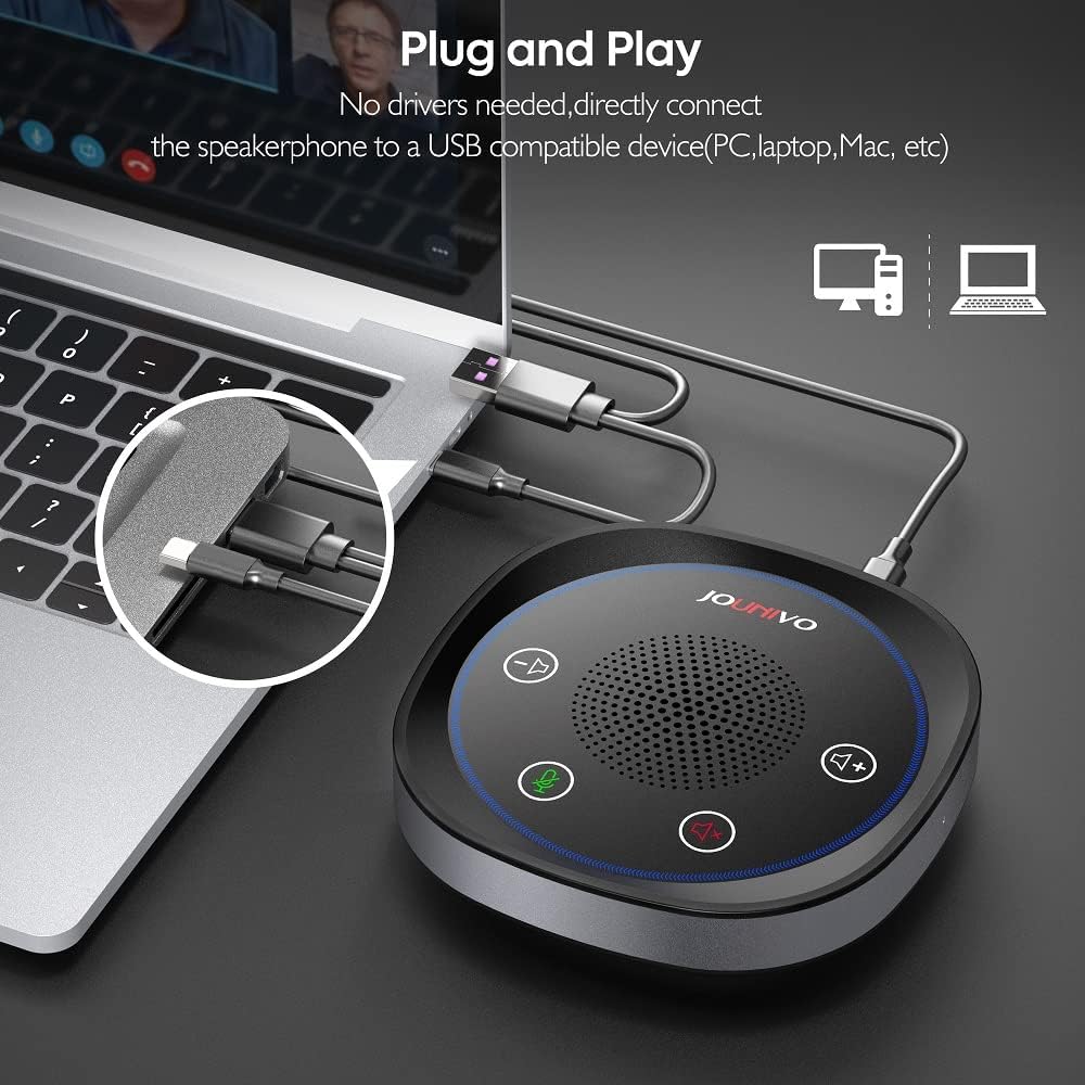 Omnidirectional USB Speakerphone with Microphone, Pack of 2 U4821