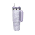 Purple 40 Oz Stainless Steel Thermal Tumbler with Handle G698
