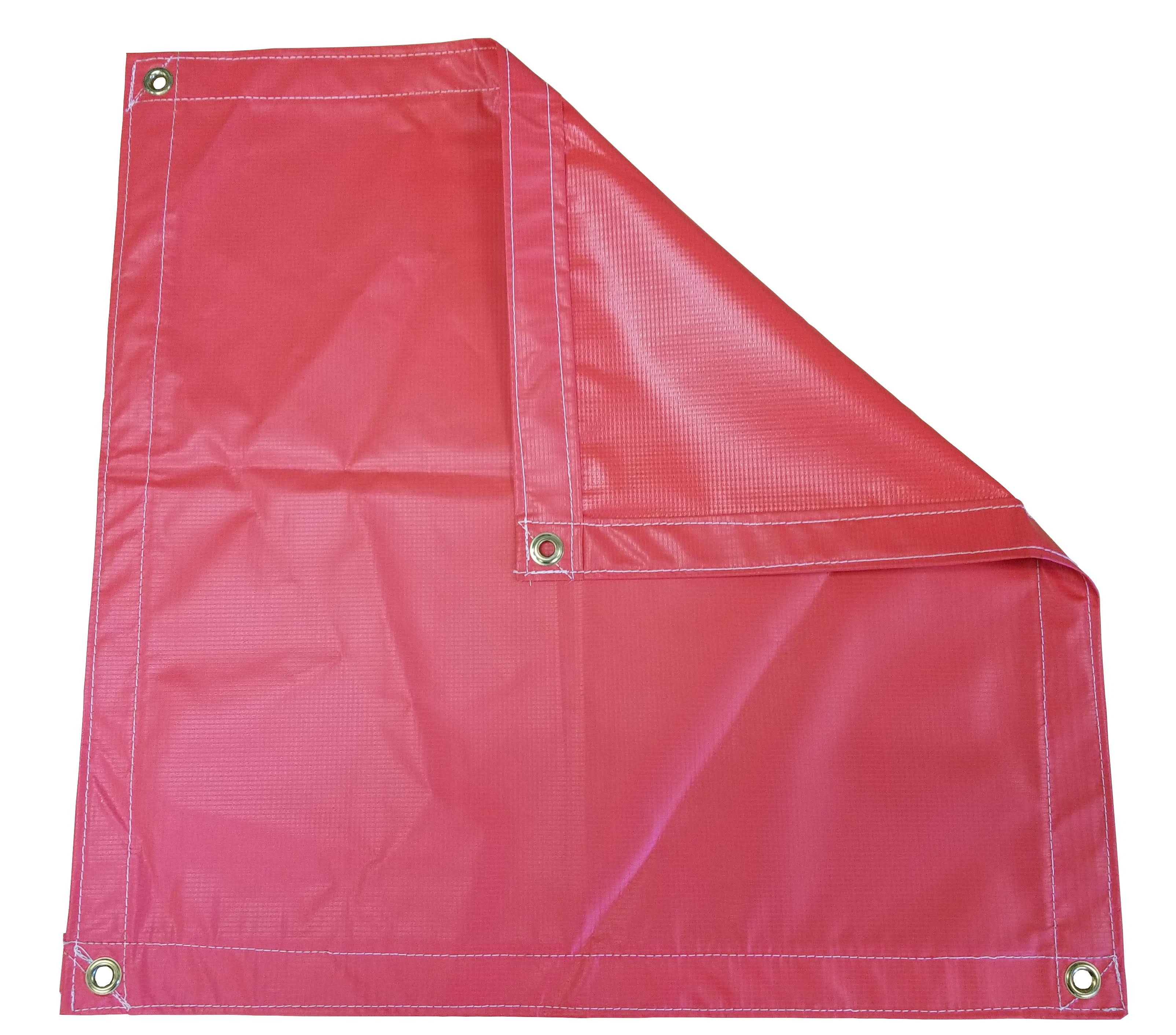 Red Flame Retardant Vinyl Laminated Tarp 10'x20' 13 oz. V283085