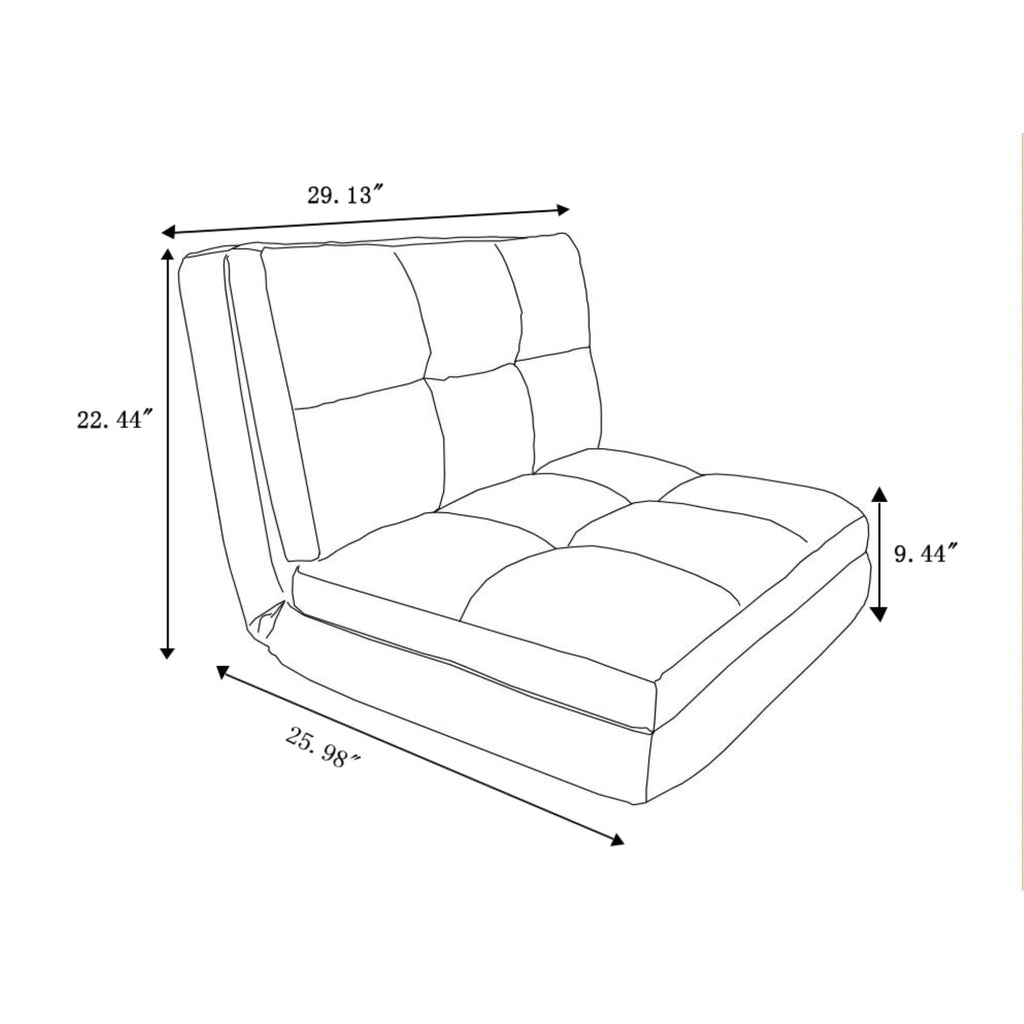 Purple Microsuede 5-Position Convertible Flip Chair Sleeper U750