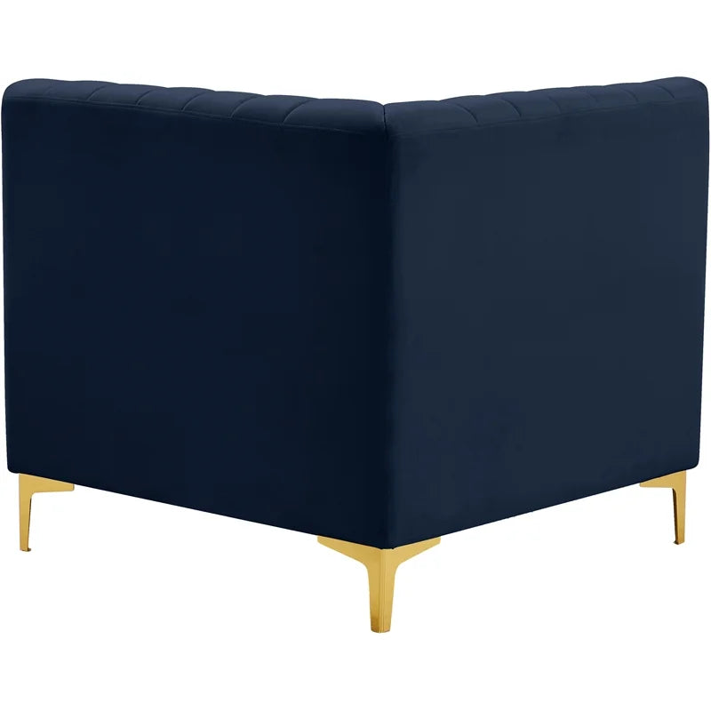 Navy Velvet Corner Chair E420761