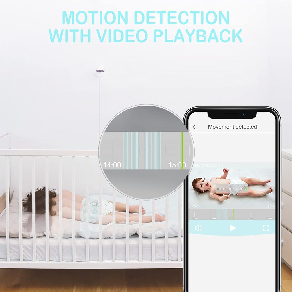 1080P HD WiFi Video Baby Monitor with Night Vision and 2-Way Talk V65847