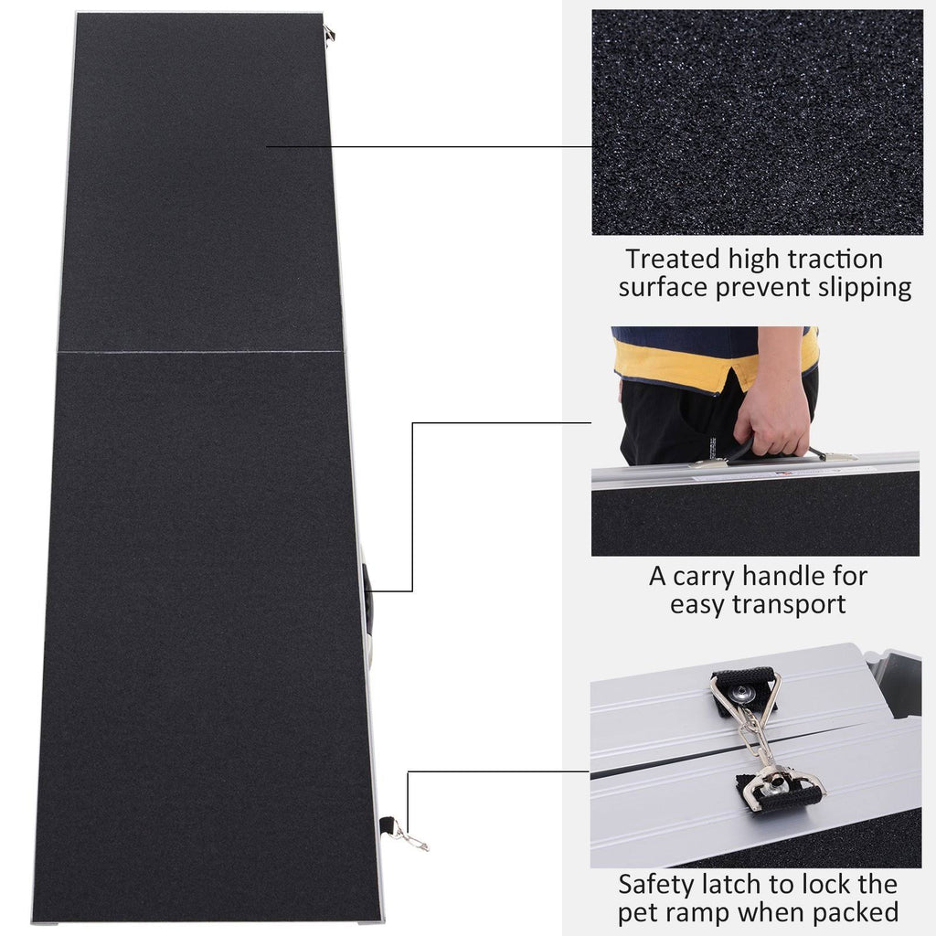Portable Bi-Fold Pet Ramp for Large Dogs Car Truck SUV N7839