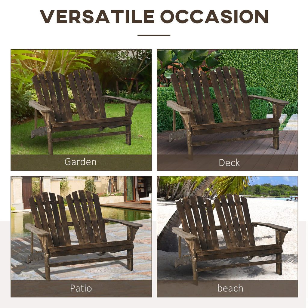 Brown Wooden Adirondack Chair C792287