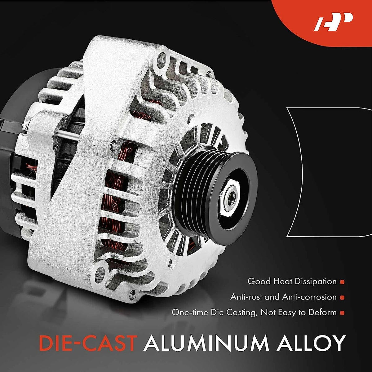 Alternator Compatible with Chevy Silverado 1500, Avalanche 1500, GMC Sierra 1500, Cadillac Escalade Y1321